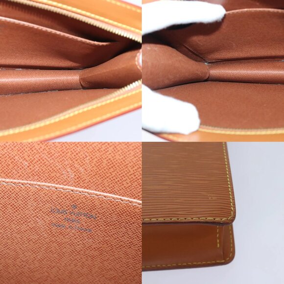 LOUIS VUITTON Epi Pochette Homme Clutch Bag Brown Zipangu Gold M52528 Auth 92635 - Picture 16 of 16